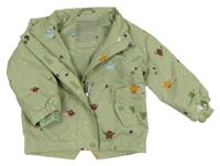 Světlekhaki šusťáková jarní bunda s listy TCM