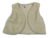 Béžová kožušinová podšitá vesta Topolino