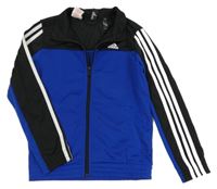 Černo-modrá sportovní propínací mikina Adidas