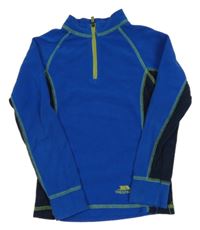 Modro-tmavomodrá fleecová funkčná mikina Trespass