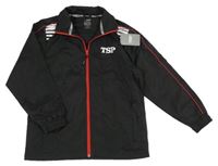 Nové - Černá šusťáková funkční sportovní bunda s logem TSP