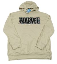 Nové - Béžová mikina s kapucí Marvel