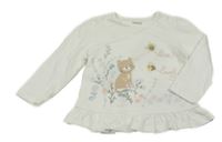 Bílé triko s kočkou Nutmeg