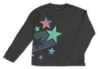 Antracitové triko s hvězdami M&S