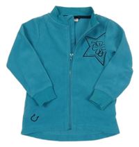 Modrá fleecová prepínaci mikina s hviezdou