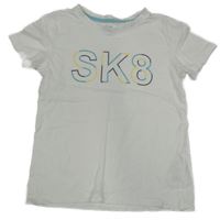 Bílé tričko s nápisem Alive