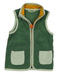 Kaki-horčicová fleecová vesta TCM