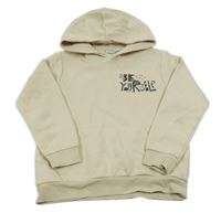 Béžová mikina s nápisom a kapucňou Name it