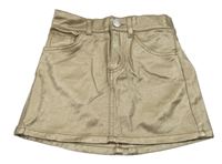 Zlatá rifľová potiahnuté á sukňa H&M