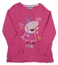 Fuchsiové tričko s Pepinou