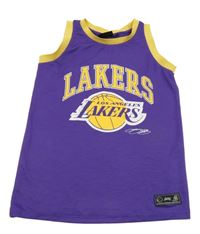 Fialové sportovní funkční tílko s nápisem - Lakers - NBA