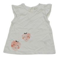 Bílá tunika s jahodami H&M