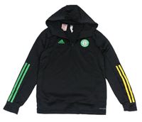 Černá funkční sportovní mikina The Celtic FC s kapucí Adidas