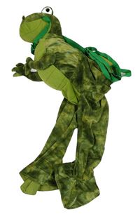 Kostým - Zelený plyšový dinosaurus