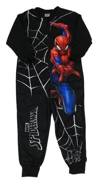 Čierny fleecový overal so Spider-manem Marvel