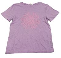 Lila tričko s potiskem H&M