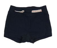 Tmavomodré bavlnené kraťasy H&M