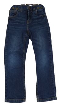 Tmavomodré slim fit rifle Lupilu