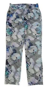 Sivé športové legíny s motýly zn. Next