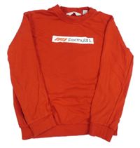 Červená mikina s nápisom H&M