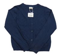 Nové - Tmavomodrý vzorovaný prepínaci sveter s nopky Sfera