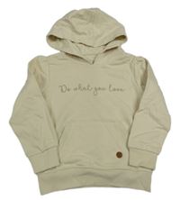 Béžová mikina s nápisom a kapucňou Topolino