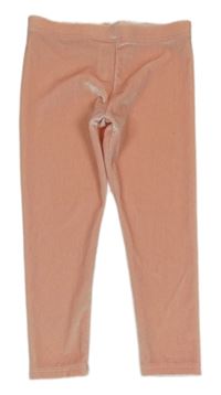 Světlerůžové sametové legíny F&F