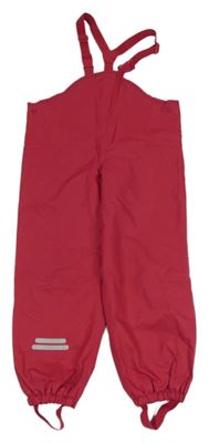 Malinové šusťákové laclové podšité kalhoty Tchibo