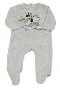 Šedý sametový overal s Minnií Disney