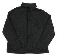 Černo-šedá melírovaná propínací mikina s límečkem M&S