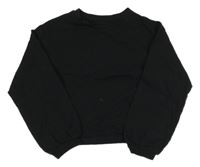 Čierne tričko so vzorom a stahováním Next