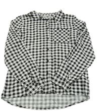 Černo-bílá kostkovaná košile Blog