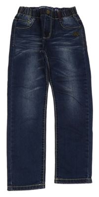 Tmavomodré rifle s nášivkou Under 18