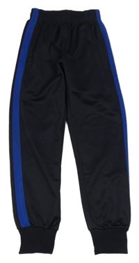 Tmavmodré sportovní kalhoty s pruhy 