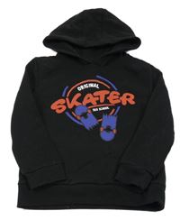 Černá mikina s nápisem a kapucí Primark