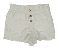 Biele madeirové plátenné kraťasy Orchestra