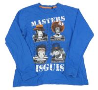 Modré tričko s opičkami Bhs