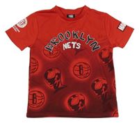 Červené sportovní tričko s potiskem Marvel + Primark 