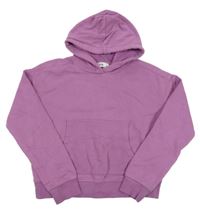 Ružová crop mikina s klokankou kapucňou C&A