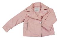 Světlerůžový koženkový crop křivák Primark