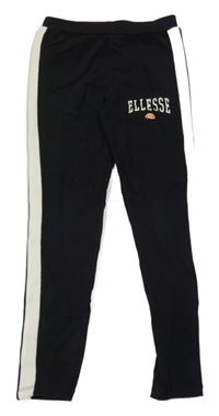 Černé legíny s proužky a logem Ellesse