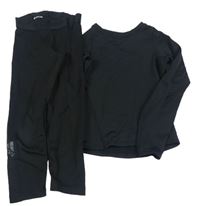 2Set - Čierne tech fit triko + legíny Adidas