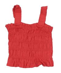 Jahodový ľanový crop top Matalan