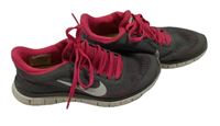 Šedo-tmavorůžové ultralehké botasky s logom Nike vel. 36,5