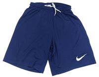 Tmavomodré funkční sportovní kraťasy s logem Nike