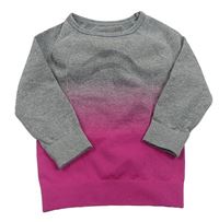 Sivo-tmavoružové melírované thermo tričko lupilu