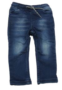 Tmavomodré teplákové rifle lupilu