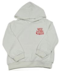 Biela mikina s nápismi a kapucňou SHEIN