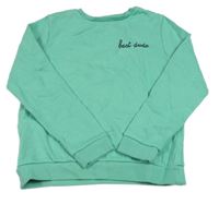 Pistáciová mikina s nápisom KIABI