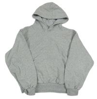 Svetlosivá melírovaná mikina s vreckom a kapucňou H&M